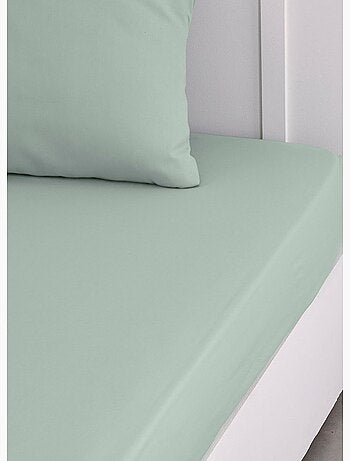 Drap housse 2 personnes uni coton grand bonnet ORGANIC