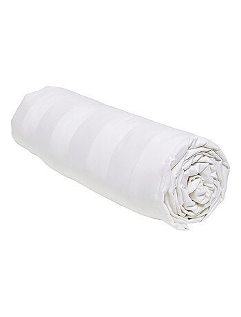 Drap housse 2 personnes uni coton grand bonnet PRESTIGE