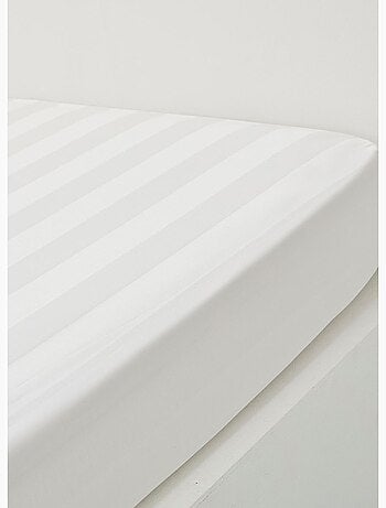 Drap housse 2 personnes uni coton grand bonnet PRESTIGE