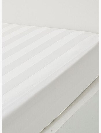 Drap housse 2 personnes uni coton grand bonnet PRESTIGE