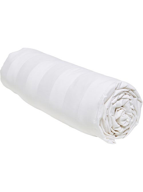 Drap housse 2 personnes uni coton grand bonnet PRESTIGE - Kiabi