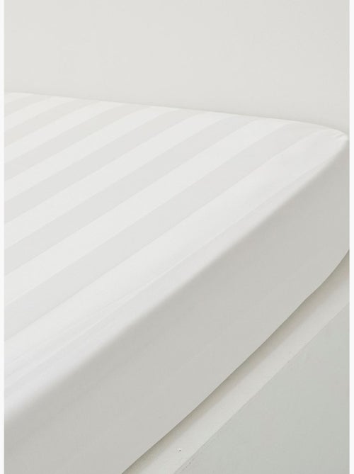 Drap housse 2 personnes uni coton grand bonnet PRESTIGE - Kiabi