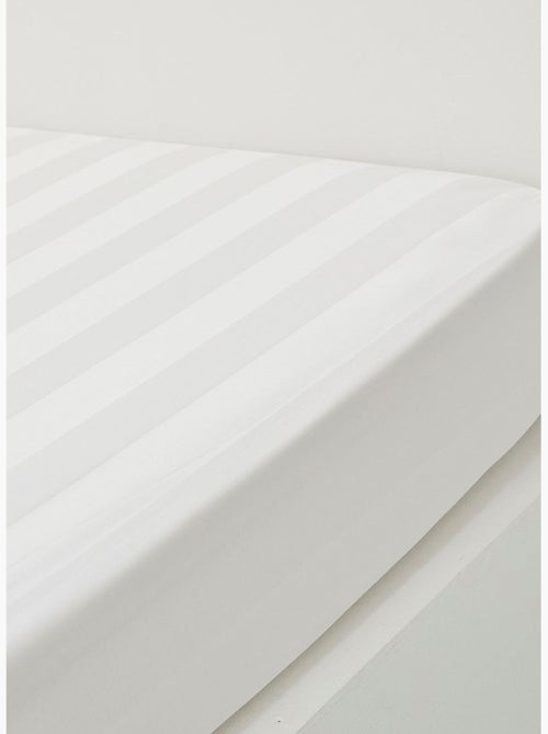 Drap housse 2 personnes uni coton grand bonnet PRESTIGE - Kiabi