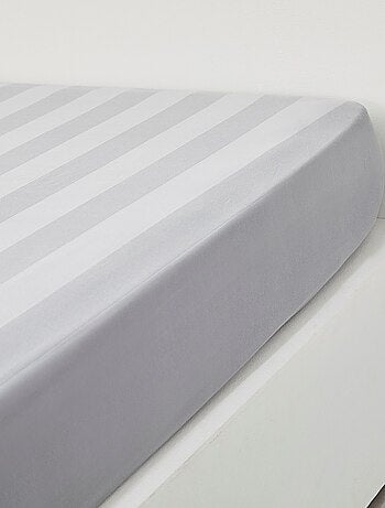 Drap housse 2 personnes uni coton grand bonnet PRESTIGE