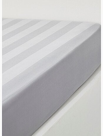 Drap housse 2 personnes uni coton grand bonnet PRESTIGE