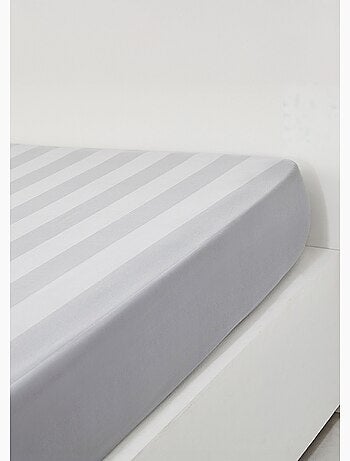 Drap housse 2 personnes uni coton grand bonnet PRESTIGE