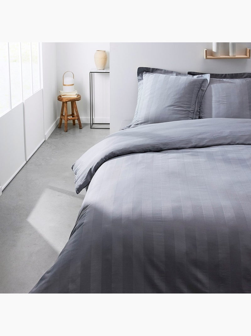 Drap housse 2 personnes uni coton grand bonnet PRESTIGE Gris - Kiabi