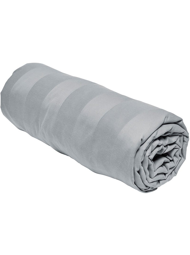 Drap housse 2 personnes uni coton grand bonnet PRESTIGE Gris - Kiabi