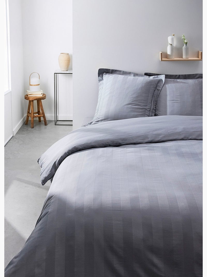 Drap housse 2 personnes uni coton grand bonnet PRESTIGE Gris - Kiabi