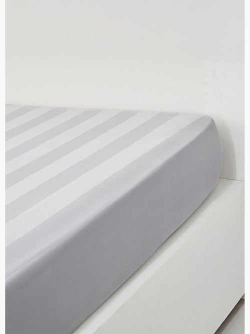 Drap housse 2 personnes uni coton grand bonnet PRESTIGE - Kiabi