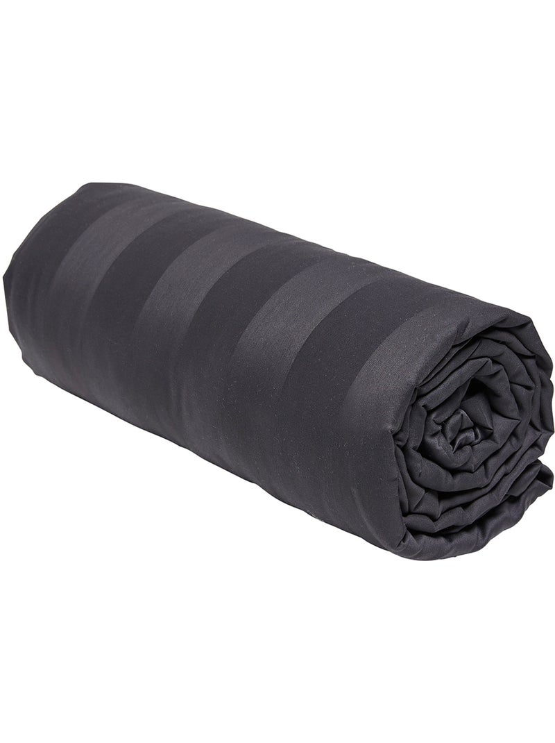 Drap housse 2 personnes uni coton grand bonnet PRESTIGE Noir - Kiabi