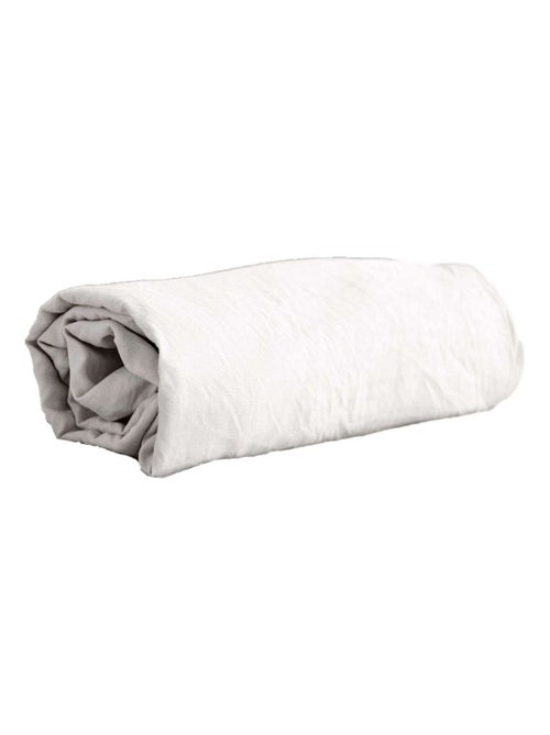 Drap housse 2 places 100% microfibre lavée bonnet 28 cm - Kiabi