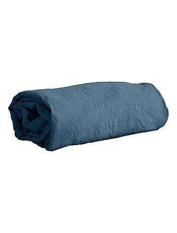 Drap housse 2 places 100% microfibre lavée bonnet 28 cm