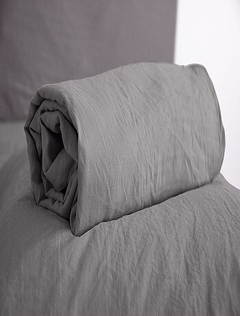 Drap housse 2 places 100% microfibre lavée bonnet 28 cm grande taille