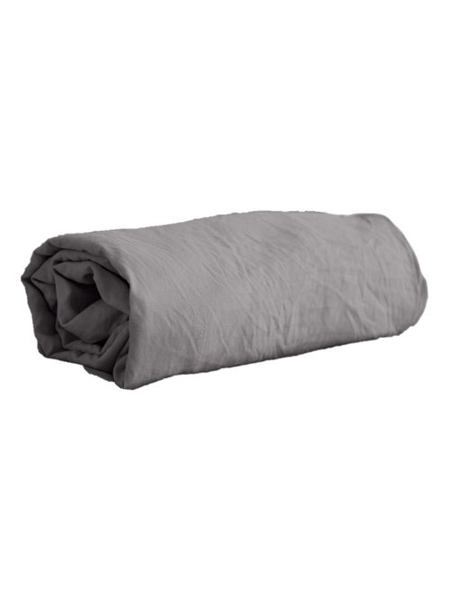 Drap housse 2 places 100% microfibre lavée bonnet 28 cm grande taille - Kiabi