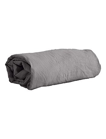 Drap housse 2 places 100% microfibre lavée bonnet 28 cm