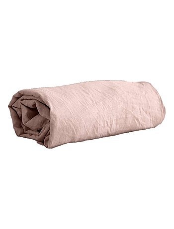 Drap housse 2 places 100% microfibre lavée bonnet 28 cm