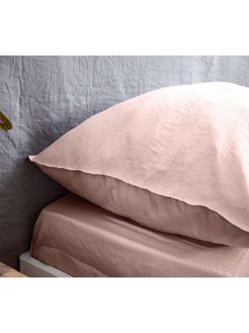 Drap housse 2 places 100% microfibre lavée bonnet 28 cm - Kiabi Drap housse 2 places 100% microfibre lavée bonnet 28 cm - Kiabi