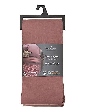 Drap housse 2 places en coton grande dimension CARINA