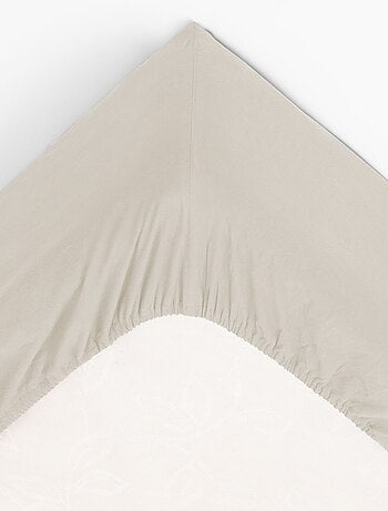Drap housse 2 places en coton lavé VILMA