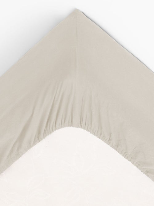 Drap housse 2 places en coton lavé VILMA - Kiabi Drap housse 2 places en coton lavé VILMA - Kiabi
