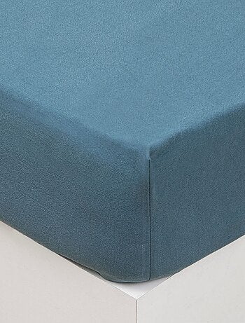 Drap housse 2 places en coton lavé VILMA