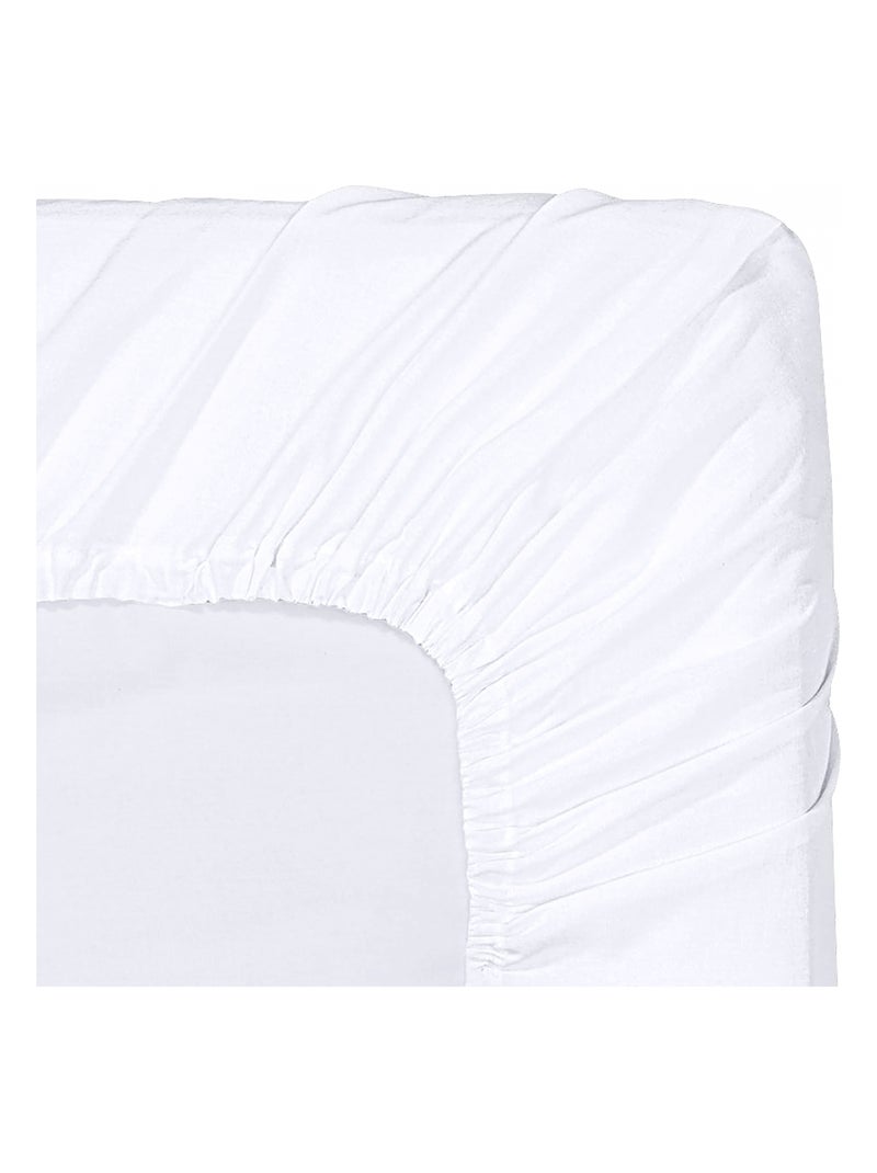 Drap Housse 40x90 cm - En coton Biologique Blanc - Kiabi