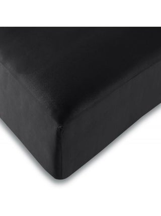 Drap housse 57 fils/cm² toutes dimensions - Noir - 200 x 200 cm