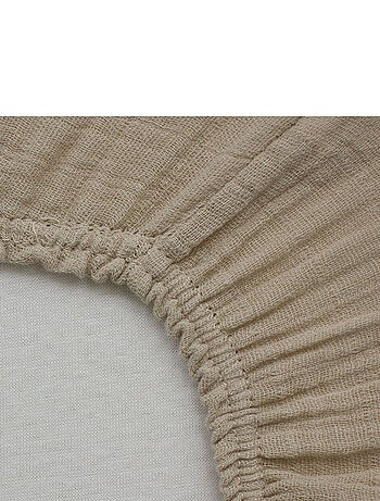 Drap-housse 60x120 cm Naissance en Gaze de Coton Uni - Babycalin