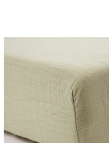 Drap-housse 60x120 cm Naissance en Gaze de Coton Uni - Babycalin