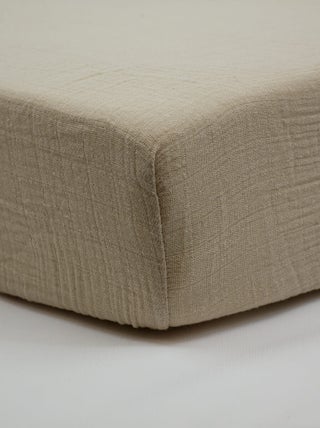 Drap-housse 60x120 cm Naissance en Gaze de Coton Uni
