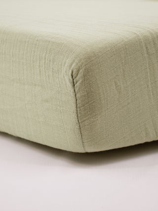 Drap-housse 60x120 cm Naissance en Gaze de Coton Uni