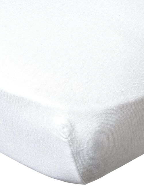 Draps housse 140x70 cm en coton bio blanc - SAUTHON - Blanc - Kiabi - 33.59€