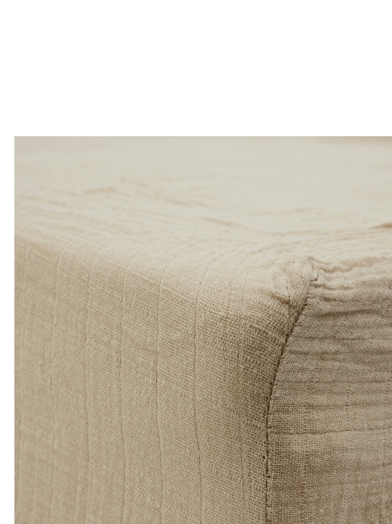 Drap-housse 70x140 cm Naissance en Gaze de Coton Uni - Babycalin Marron - Kiabi