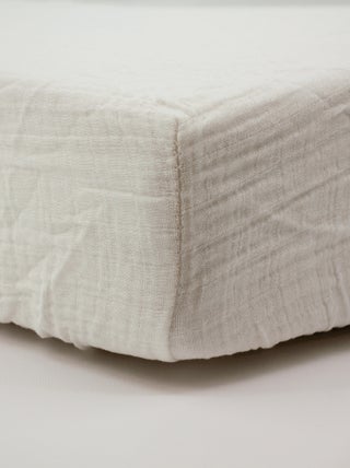 Drap-housse 70x140 cm Naissance en Gaze de Coton Uni