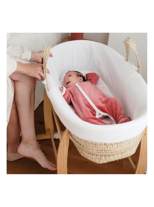 Drap Housse 80x30cm en Coton Bio pour Couffin, Nacelle ou Berceau Bébé - Kiabi