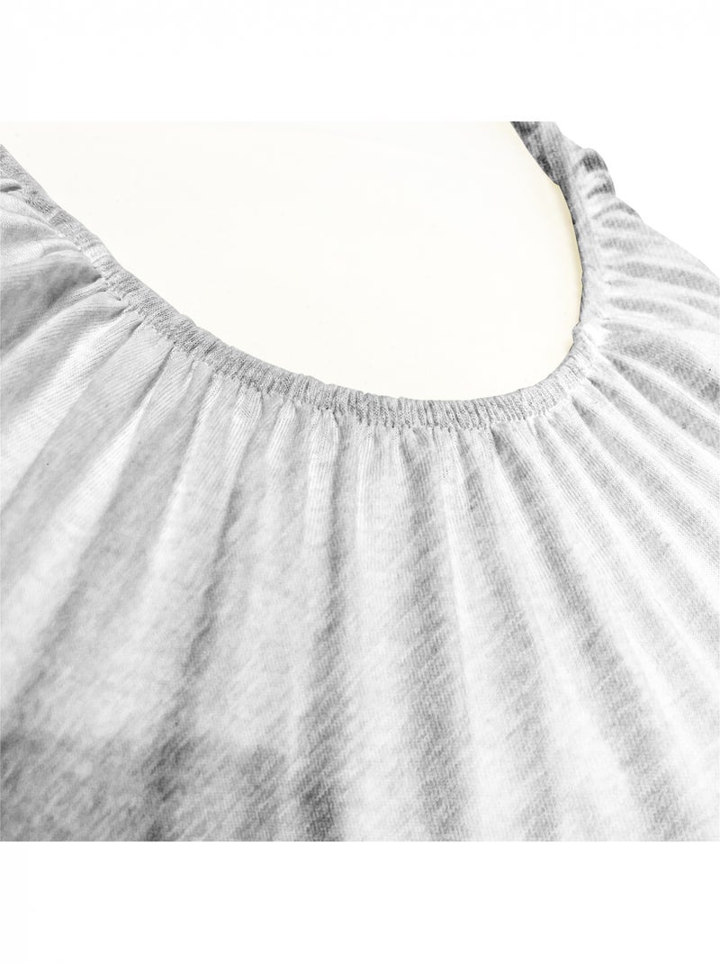 Drap Housse 80x30cm en Coton Bio pour Couffin, Nacelle ou Berceau Bébé Gris - Kiabi