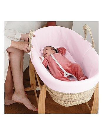 Drap Housse 80x30cm en Coton Bio pour Couffin, Nacelle ou Berceau Bébé