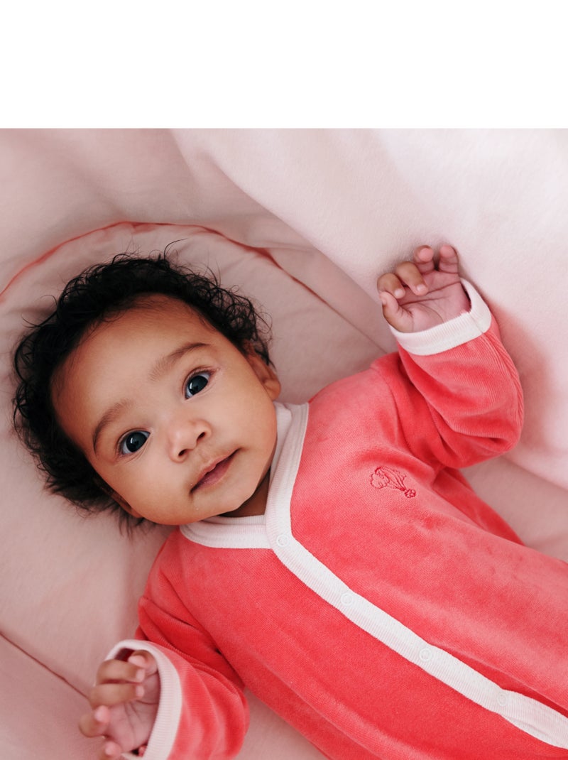 Drap Housse 80x30cm en Coton Bio pour Couffin, Nacelle ou Berceau Bébé Rose clair - Kiabi