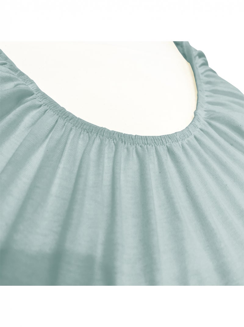 Drap Housse 80x30cm en Coton Bio pour Couffin, Nacelle ou Berceau Bébé Vert forêt - Kiabi