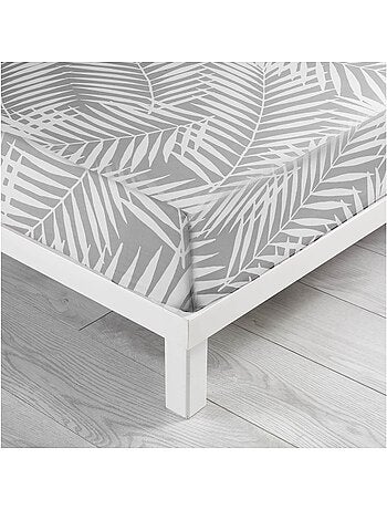 Drap housse 90 x 190 cm Botania gris