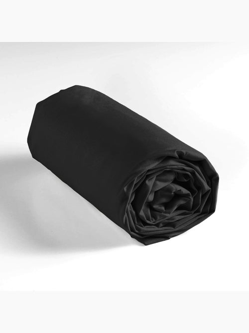 Drap housse 90 x 190 cm Couleur emotion noir - Kiabi