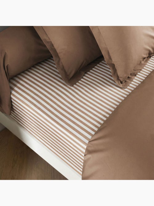 Drap housse à rayures 100% coton Horizon - Kiabi Drap housse à rayures 100% coton Horizon - Kiabi