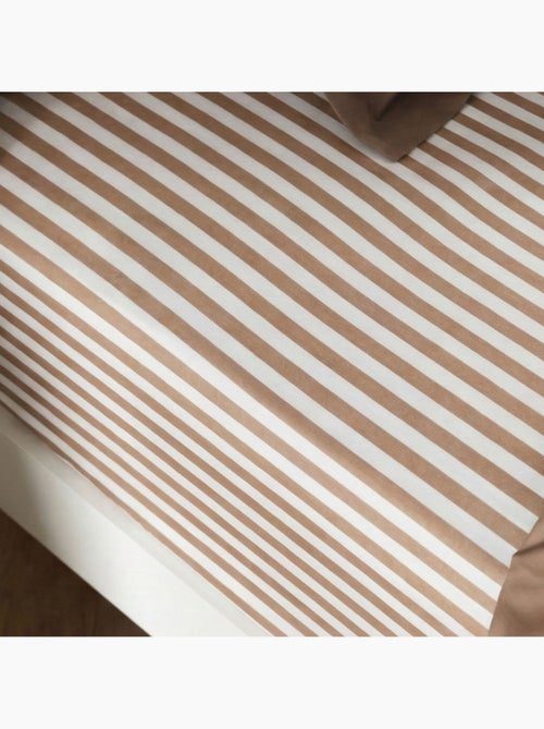 Drap housse à rayures 100% coton Horizon - Kiabi Drap housse à rayures 100% coton Horizon - Kiabi
