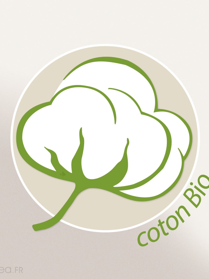 Drap housse AIR en coton issu de l'agriculture biologique Blanc Bleu - Kiabi
