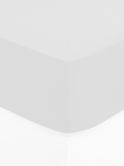 Drap housse aspect coton lavé - Kiabi