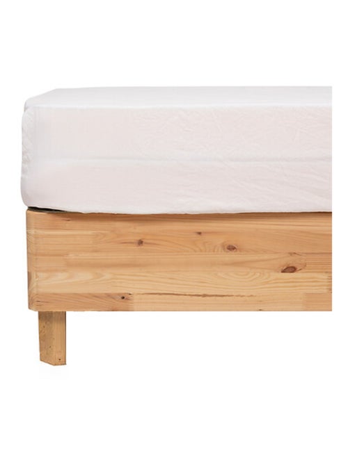 Drap housse aspect coton lavé - Kiabi
