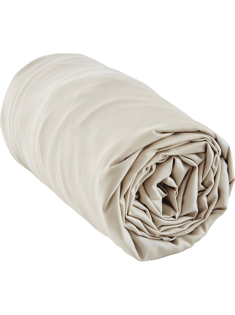 Drap housse Bambou 120 fils grand bonnet Beige - Kiabi