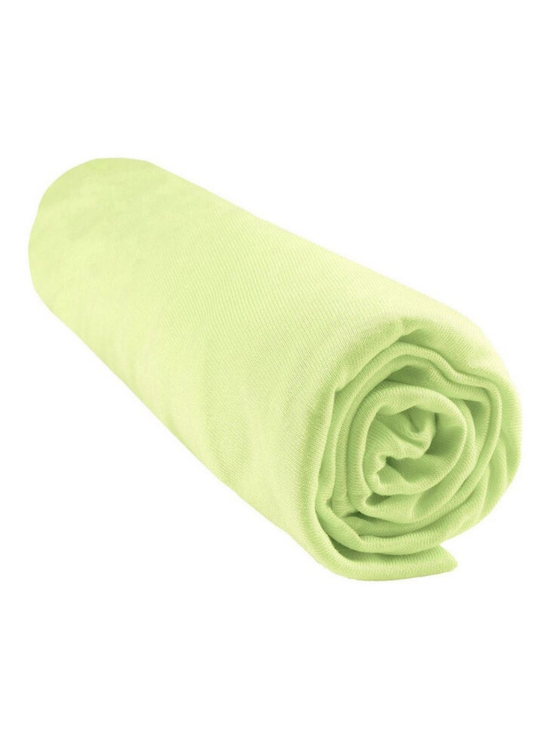 Drap housse Bambou lit deux places 140x190 / 140x200 cm - Anis Vert - Kiabi