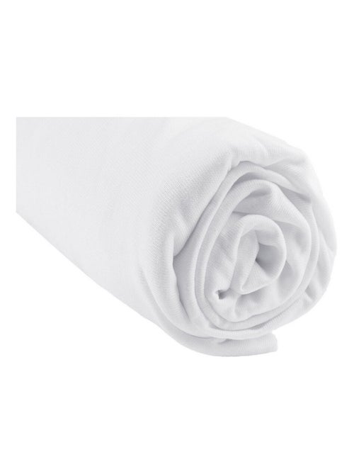 Drap housse Bambou lit deux places 140x190 / 140x200 cm - Blanc - Kiabi